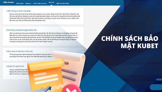 Thông tin về chính sách tại nhà cái Ku casino