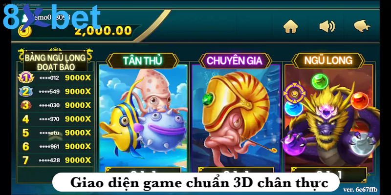 Bắn cá ku88 - Khám phá game bắn cá đại dương cực hấp dẫn 29 Giao diện game chuẩn 3D chân thực